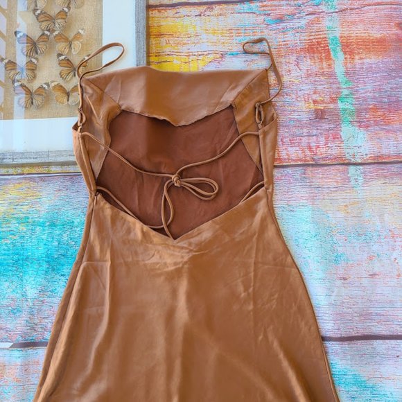 Princess Polly Alfie Satin Strappy Mini Dress 8 - Picture 10 of 13